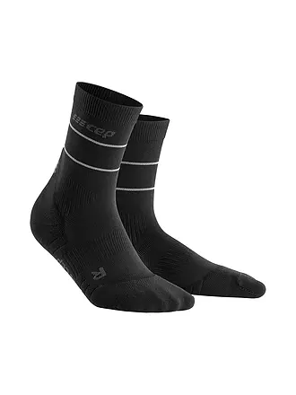 CEP | Herren Laufsocken Reflective Mid Cut Socks | schwarz