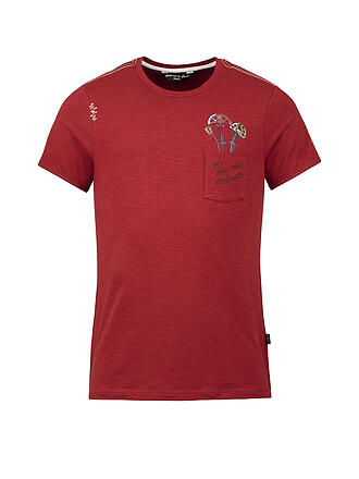 CHILLAZ | Herren Klettershirt Pocket Friends | dunkelrot