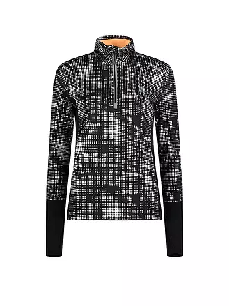 CMP | Damen Unterzieh Zipshirt Warm Printed | schwarz