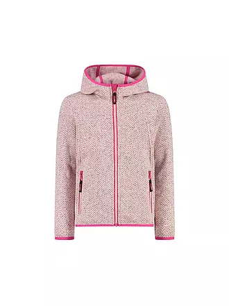 CMP | Mädchen Fleecejacke Strick Hoodie | koralle