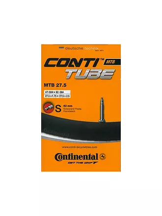 CONTINENTAL | Fahrradschlauch MTB 27.5 x 1,75 SV42 | schwarz