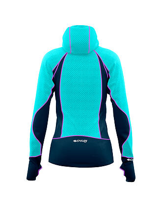 CRAZY | Damen Fleecejacke Pull Resolution | türkis