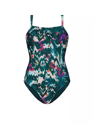 CYELL | Damen Badeanzug Ikat Teal | dunkelgrün