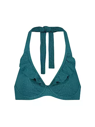 CYELL | Damen Bikinioberteil Flora Teal | dunkelgrün