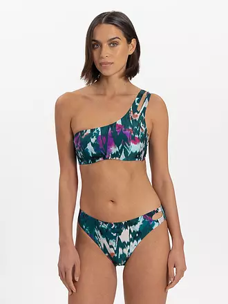 CYELL | Damen Bikinioberteil Ikat Teal | dunkelgrün