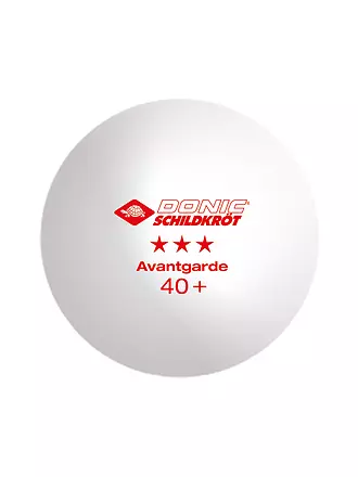 DONIC SCHILDKRÖT | Tischtennisball 3-Stern Avantgarde Poly 40+, 3 Stk. ORANGE | weiss