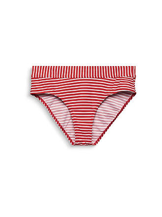 ESPRIT | Damen Bikini Midi-Slip mit Streifen | rot