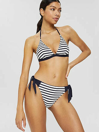 ESPRIT | Damen Bikinihose Hipster mit Streifen | blau
