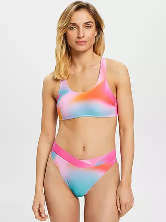 ESPRIT | Damen Bikinihose mit mittelhohem Bund in Batikoptik | bunt