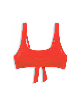 ESPRIT | Damen Bikinioberteil Crop mit wattierten Cups | rot