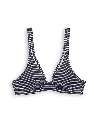ESPRIT | Damen Bikinioberteil Unwattiertes Bügel-Top mit Streifen | blau