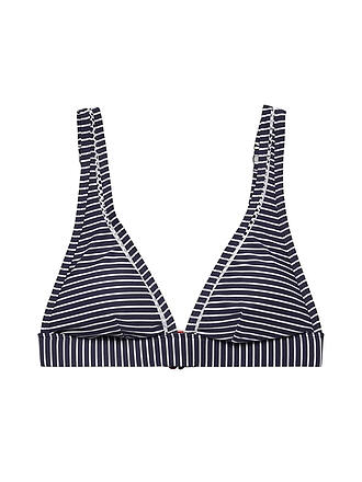 ESPRIT | Damen Bikinioberteil Wattiertes Top mit Streifen | blau