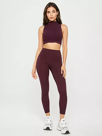 FABLETICS | Damen Fitnesstight PureLuxe High-Waist TLC 7/8 | dunkelrot