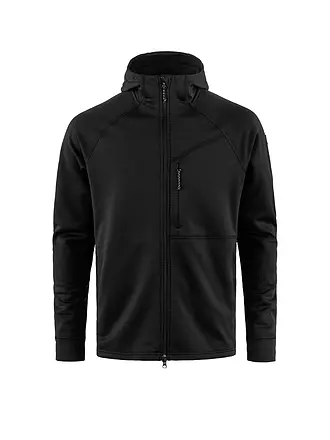FJÄLLRÄVEN | Herren Fleecejacke Abisko Grid Fleece Hoosie | schwarz