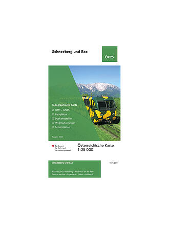 FREYTAG & BERNDT | BEV-Gebietskarte Schneeberg und Rax 1:25.000 | keine Farbe