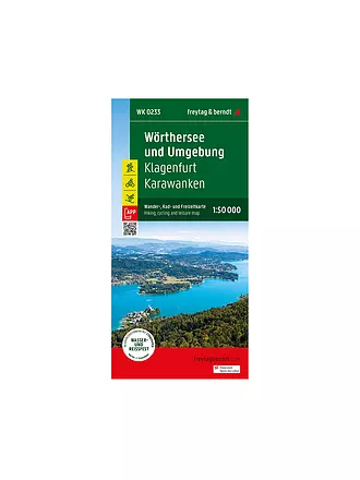 FREYTAG & BERNDT | Wanderführer Wörthersee und Umgebung Maßstab 1:50.000 | keine Farbe