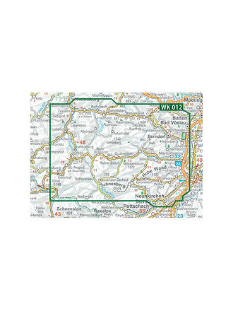 FREYTAG & BERNDT | Wanderkarte WK 012 Hohe Wand - Schneebergland - Gutensteiner Alpen - Piestingtal - Lilienfeld - Triestingtal - Berndorf, 1:50.000 | keine Farbe