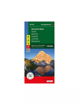 FREYTAG & BERNDT | Wanderkarte WK 223 Karnische Alpen - Gailtal - Gitschtal - Nassfeld - Lesachtal - Weissensee - Oberdrautal, 1:50.000 | keine Farbe