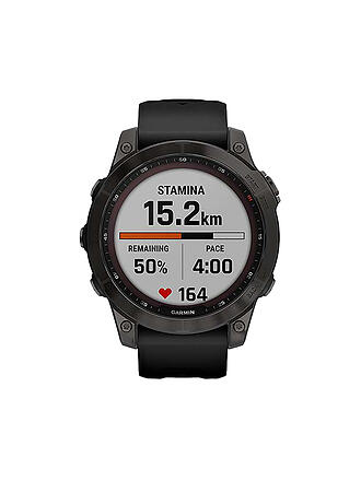 GARMIN | GPS-Sportuhr Fenix 7 Sapphire Solar | grau