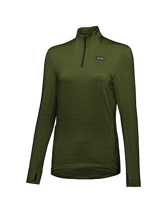GORE | Damen Laufshirt Everyday Thermo 1/4 Zip | olive
