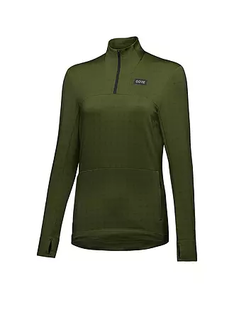 GORE | Damen Laufshirt Everyday Thermo 1/4 Zip | olive