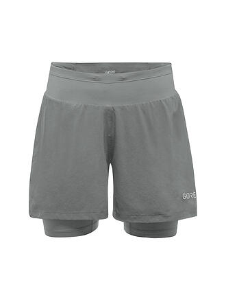 GORE | Damen Laufshort 2in1 R5 | hellgrau