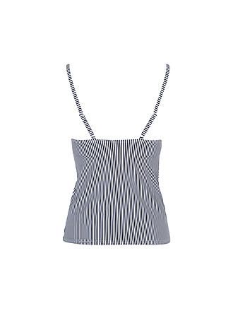 HOT STUFF | Damen Tankinioberteil Stripes | blau