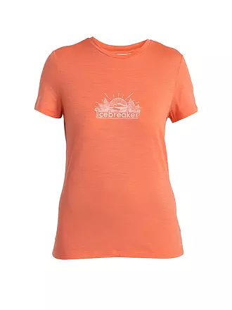 ICEBREAKER | Damen Funktionsshirt Merino 150 Tech Lite III SS Tee IB Grown Naturally | orange