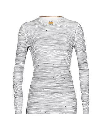 ICEBREAKER | Damen Funktionsshirt Merino 200 Oasis Ski Stripes | hellgrau