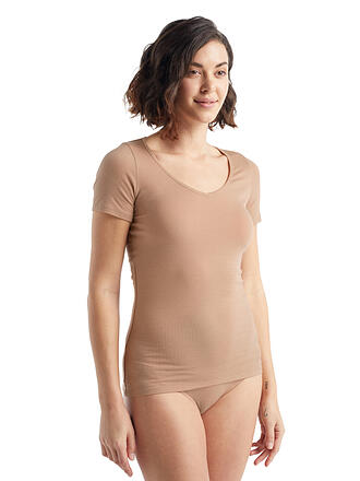 ICEBREAKER | Damen T-Shirt 150 Siren Sweetheart | beige