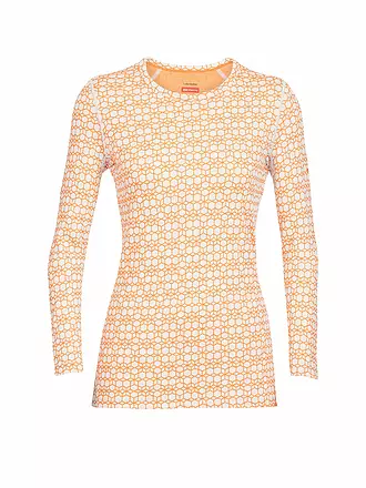 ICEBREAKER | Damen Unterzieh Zipshirt Merino 250 Vertex Alpine Geo | orange