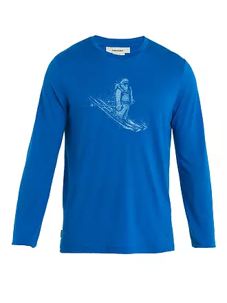 ICEBREAKER | Herren Funktionsshirt Merino Tech Lite II  Skiing Yeti | blau