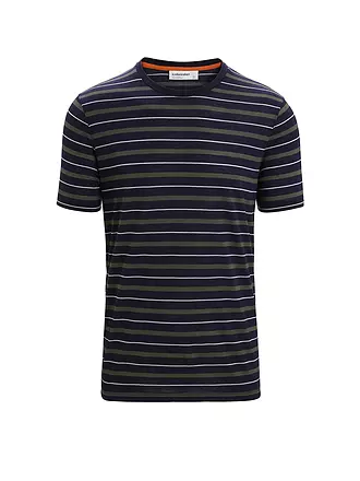 ICEBREAKER | Herren Funktionsshirt Wave Stripe | dunkelblau