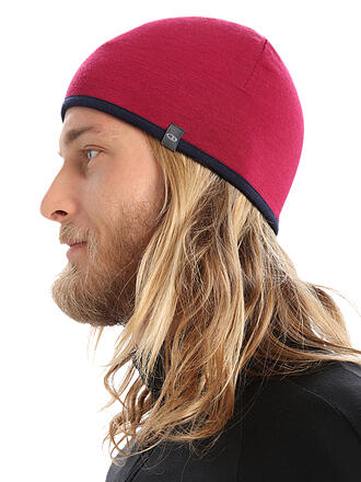 ICEBREAKER | Mütze Merino Pocket wendbar | beere