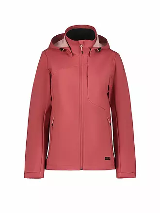 ICEPEAK | Damen Softshelljacke Burnet Hoodie | koralle