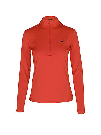 J.LINDEBERG | Damen Unterzieh Zipshirt Lauryn | rot