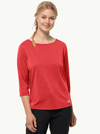 JACK WOLFSKIN | Damen Funktionsshirt Jwp 3/4 | rot