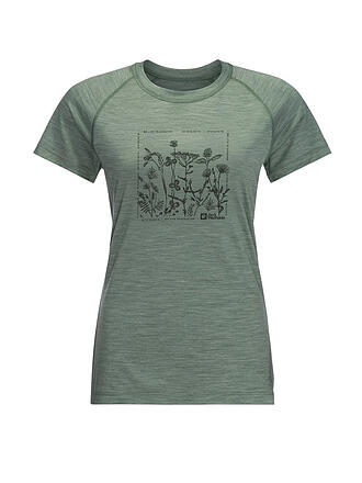 JACK WOLFSKIN | Damen Funktionsshirt Kammweg Graphic | olive
