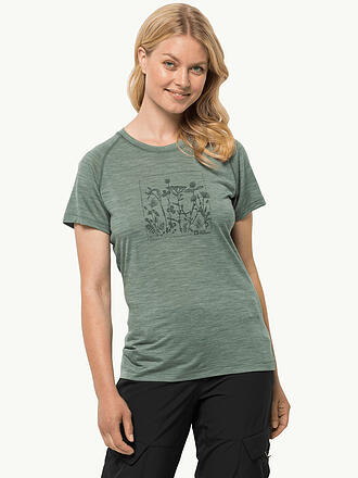 JACK WOLFSKIN | Damen Funktionsshirt Kammweg Graphic | olive