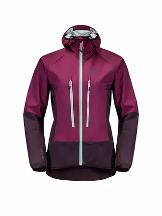 JACK WOLFSKIN | Damen Softshelljacke Alpspitze Hoodie | beere