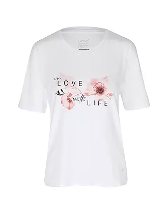 JOY | Damen T-Shirt Luzie in Love with Life | weiss