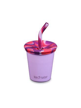 KLEAN KANTEEN | Edelstahl Trinkbecher Kid Cup 296ml mit Deckel und Trinkhalm | lila