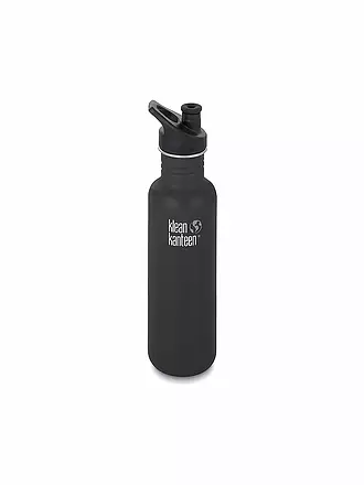 KLEAN KANTEEN | Edelstahl Trinkflasche Classic 800ml Sport Cap Hawaiian Ocean | schwarz