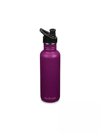 KLEAN KANTEEN | Edelstahl Trinkflasche Classic 800ml Sport Cap Purple Potion | hellgrün