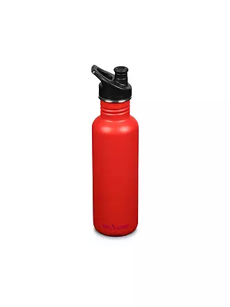 KLEAN KANTEEN | Edelstahl Trinkflasche Classic 800ml Sport Cap Sea Spray | rot