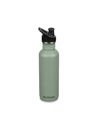 KLEAN KANTEEN | Edelstahl Trinkflasche Classic 800ml Sport Cap Sea Spray | schwarz