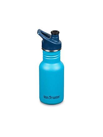 KLEAN KANTEEN | Kinder Trinkflasche Classic einwandig 12 oz (355 ml) mit Sippy Cap | blau