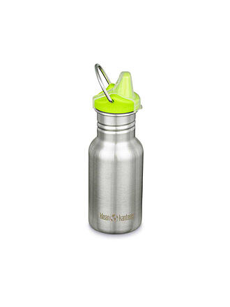KLEAN KANTEEN | Kinder Trinkflasche Classic einwandig 12 oz (355 ml) mit Sippy Cap | silber