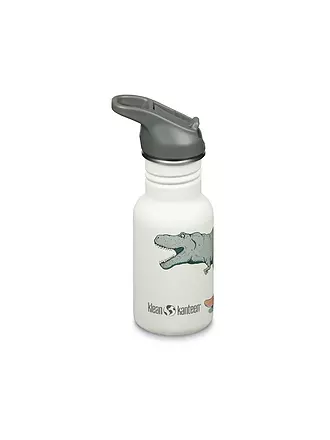 KLEAN KANTEEN | Kinder Trinkflasche Flip Seal Sport Cap Wistraw 355ml | weiss