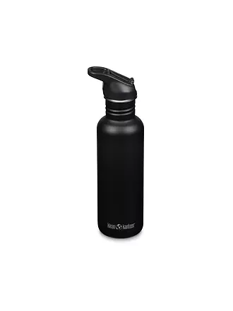KLEAN KANTEEN | Trinkflasche Classic Flip Seal Sport Cap Wistraw 532ml | schwarz